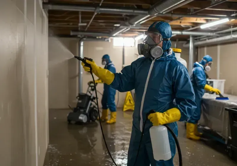 Basement Sanitization and Antimicrobial Treatment process in East Orange, NJ